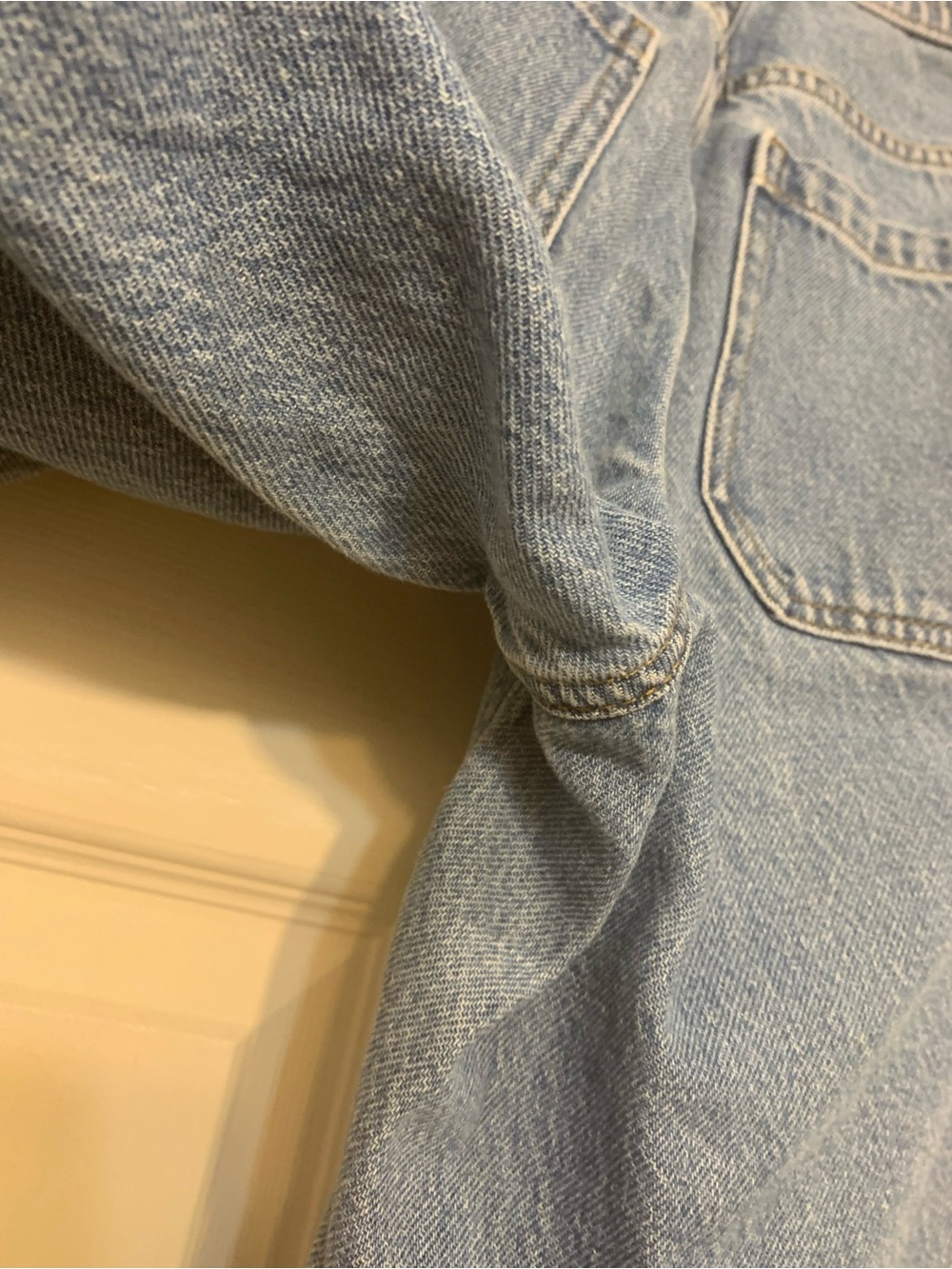 Pacsun Juniors Carpenter Light Wash Denim Pants.            3750 - Picture 6 of 9